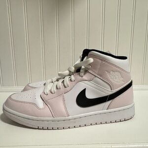 Nike Air Jordan 1 Women's Light Pink and White High-Top Sneakers
